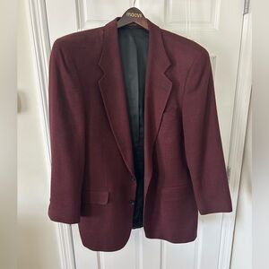 Classic Burgundy Men's Blazer